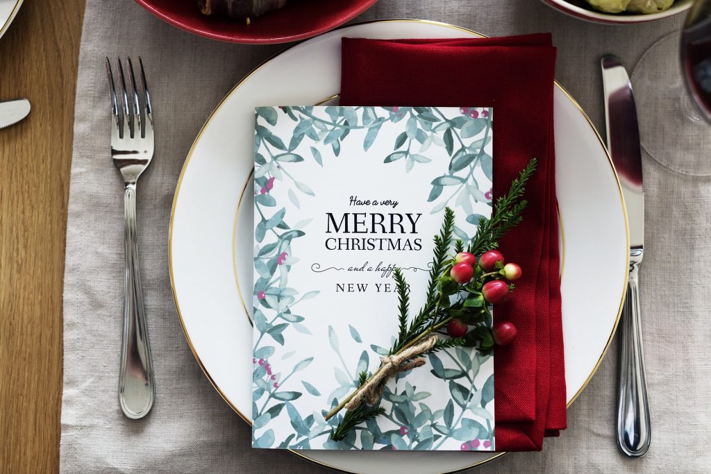 Menu du déjeuner de Noël 2018