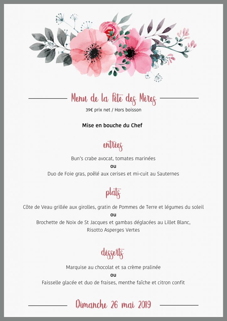 menu-fête-des-mères - Domaine de Fompeyre